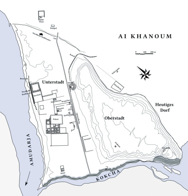 Stadtanlage von Ai Khanoum. Bild: Wikipedia/Habib M’henni