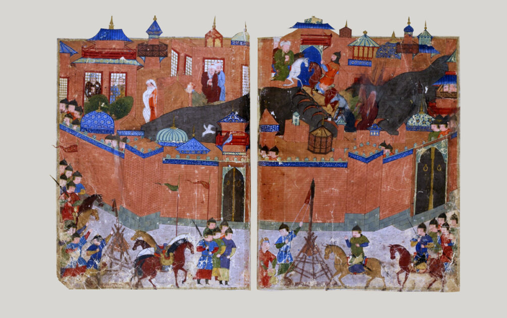 Mongolenbelagerung von Bagdad im Jahr 1258.