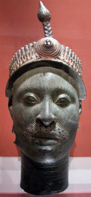 Bronzekopf, 14./15. Jahrhundert, Ife, Afrika. Bild: Wikipedia/sailko