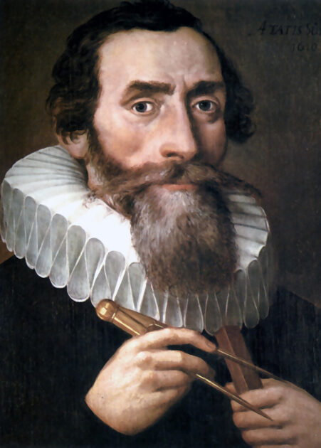 Porträt von Johannes Kepler aus dem Jahr 1610 von einem unbekannten Künstler.