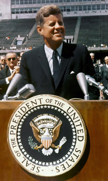 Präsident John Fitzgerald Kennedy.
