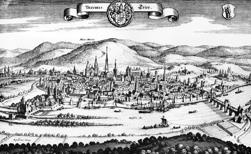 Abbildung 1. Die Stadt Trier (Merian-Kupferstich von 1646).